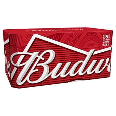 Image of Budweiser Lager Beer Cans, 15 x 440ml