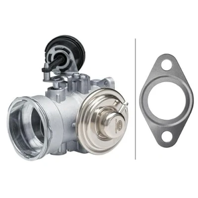 Image of 03G131501M EGR valve HELLA 6NU 014 864 671 Pneumatic with gaskets/seals SKODA: Octavia 2 Combi, II Hatchback, VOLKSWAGEN: Caddy 3, SEAT: Altea