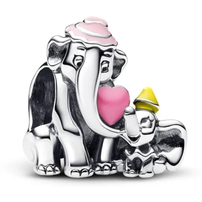 Image of Pandora Silver Disney Dumbo and Mum Charm