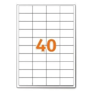 Image of Boxed A4 Mailing Address Printer Labels Sheet 40 Per 100 Sheets 1 Box