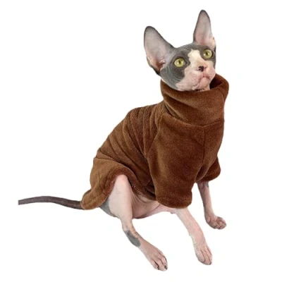 Image of ZONEWD Cat Clothes, Jumpers For Cats Only Winter Fleece Coat Warm Outfits Kitten,