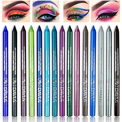 Image of 15 Colors Eyeliner Pen Set, Pencil Waterproof Colorful Kit Long Lasting Eyeshadow Professinal Eye Makeup Set Pearl Liner for Women
