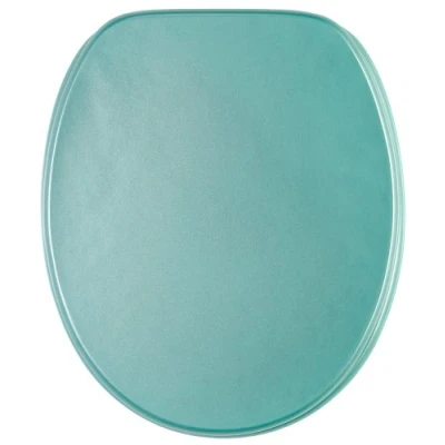 Image of Sanilo Toilet Seat, Stable Hinges, Easy to Mount, Wooden Seat Glittering Pink
