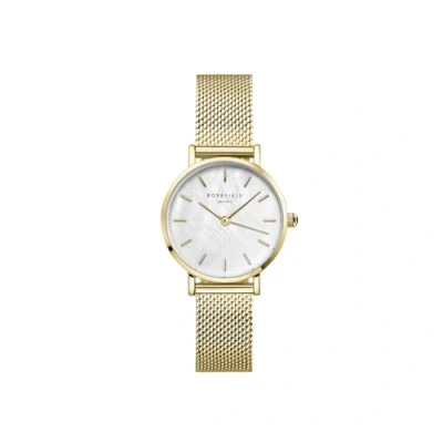 Image of ROSEFIELD Women&#039;s Small Edit Gold Milanese Mesh Watch