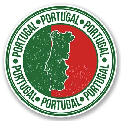 Image of 2 x 10cm Portugal Vinyl Sticker iPad Laptop Car Flag Map Travel Luggage #5168 (10cm 10cm)