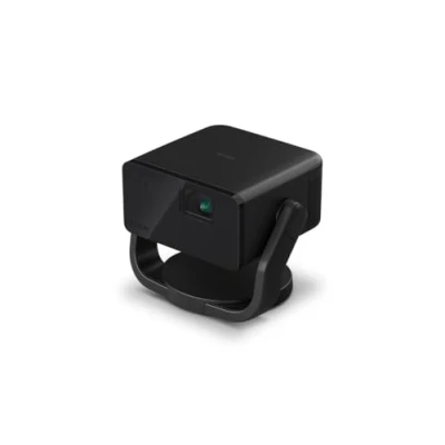 Image of Epson EF 22B Mini Smart 3LCD Projector with Pan &amp; Tilt Stand, Full HD, 1000 Lumens, 150 Inch Display HDR, Google TV, Dolby Atmos Sound, Gaming Home Cinema Laser Metallic Black