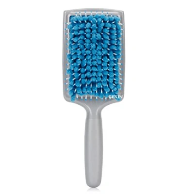 Image of Professional Quick Drying Massage Detangling Microfiber Towel Comb Hair Brush (blue)