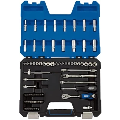 Image of Draper MM/AF Combined Socket Set, 1/4&quot; Sq. Dr. (75 Piece)