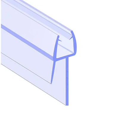 Image of ECOSPA Bath &amp; Shower Screen Seal Strip for 4 6mm Straight or Curved Glass Doors Prevents Leaks Between and Tray Seals Gap up to 17mm