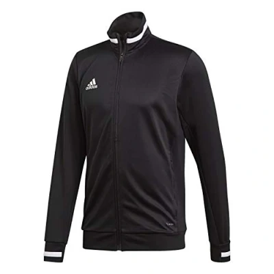 Image of Adidas Men&#039;s T19 TRK JKT M Sport Jacket, Black/White, XS
