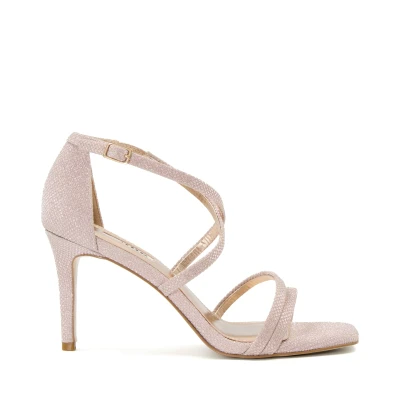 Image of Dune London Womens Ladies Musical Square Toe High Heel Sandals Rose Gold Size UK 7
