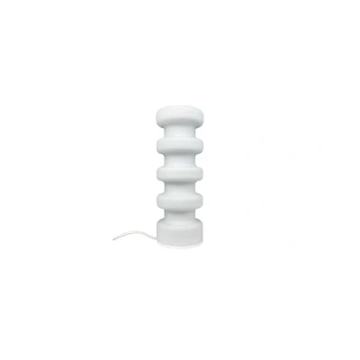 Image of Dyberg Larsen table lamp Luna, white, height 33 cm, glass