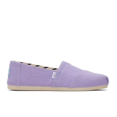 Image of TOMS Women&#039;s Alpargata Espadrille Loafer Flat, Vintage Purple Heritage Canvas, 3.5 UK