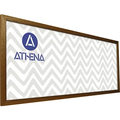 Image of Athena Panoramic Honey Oak Thin Premium Wood Picture Frame Imperial 36&quot; x 12&quot; 36 12 Photo 36x12 with Clear Styrene Sheet &amp; Wall Mounted Hook Inches