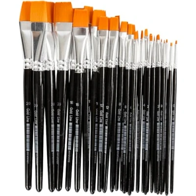 Image of Gold Line Brush, size 0 20 , W: 2 24 mm, flat, 30asstd