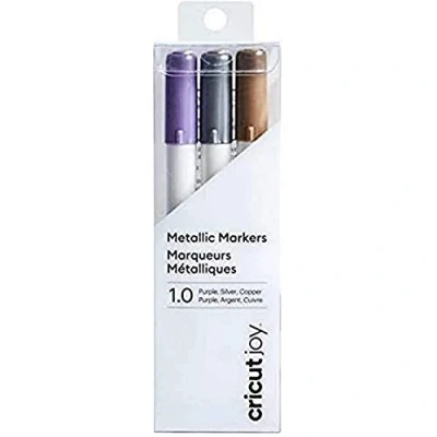Image of Cricut 2007085 Joy Metallic Markers 1.0, Violet/Silver/Copper (3 ct)