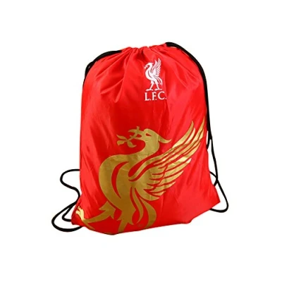 Image of Liverpool Foil Print Drawstring Gym Bag, 44 cm, Red