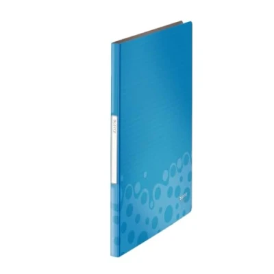 Image of Leitz A4 Display Book, 20 Pockets, 40 Sheet Capacity, Transparent Blue, Bebop Range, 45640037