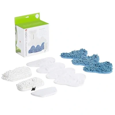 Image of H2O X5 Premium Cloth Pack Reusable Microfibre Cloths for All Purpose Cleaning with H20 Steam Mops, Ideal Home, Bathroom, Kitchen, Carpets, Upholstery, Grout, Tiles, Rugs, and More!