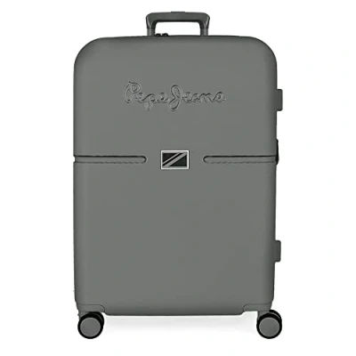 Image of Pepe Jeans Accent Medium suitcase Black 48x70x28 cm Rigid ABS Integrated TSA closure 79L 4.32 kg 4 Double wheels