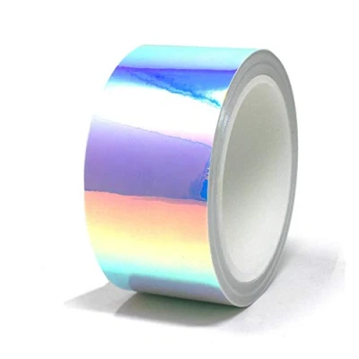Image of 10 Metre Flip Flop Chrome Decorative Stripes Craft Effect Film Hologram Chameleon Car Motorcycle Model Making Adhesive Strip (FF2 Blue/Purple, 30 mm Width)