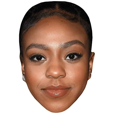 Image of Priah Ferguson (Black Hair) Celebrity Mask, Flat Card Face, Fancy Dress Mask