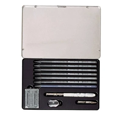 Image of Cretacolor 204 30 Monolith Set 11 Pieces with Eraser and Sharpener