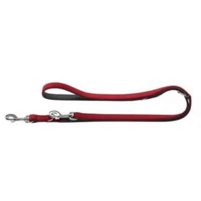 Image of HUNTER Softie Art Nubuk Nickel Training Lead Rope, 20 x 200 cm, Large, Red/Nappa Black