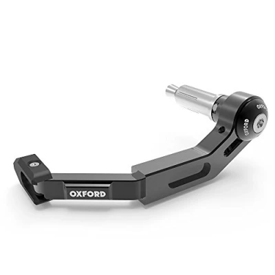 Image of Oxford Premium Aluminium Motorcycle Lever Guard Set OX700, Black