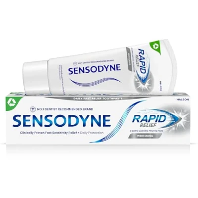 Image of Sensodyne Rapid Relief Whitening Sensitive Teeth Toothpaste 75ml