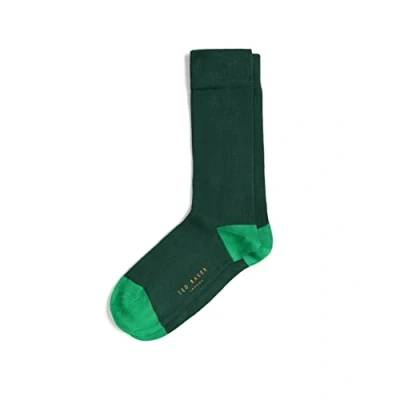 Image of Ted Baker Men&#039;s Clasic Plain Sock, Green, One Size