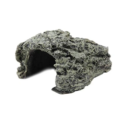 Image of TOPINCN Fish Hiding Cave Aquarium Non Toxic High Simulation Crawling Turtle Reptile Basking Hide Habitat Tank Decoration Ornament(Small)