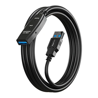 Image of MutecPower 5m USB 3.0 male to female Cable with Extension chipset Active Repeater Black 5 Meters