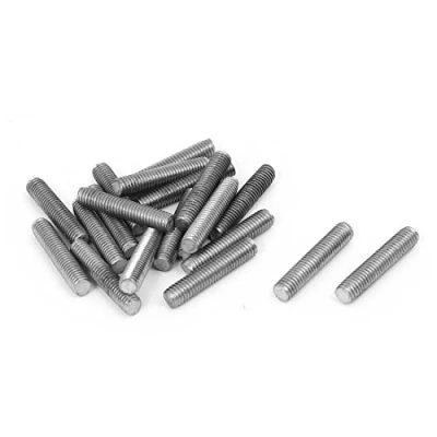 Image of Sourcingmap M5 x 25mm 0.8mm Pitch 304 Stainless Steel Fully Threaded Rod Bar Studs 20 Pcs