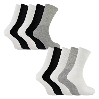 Image of Mens 10 Pack Multipack Sport Socks Sock Snob Breathable Cotton Running (7 11, Assorted)