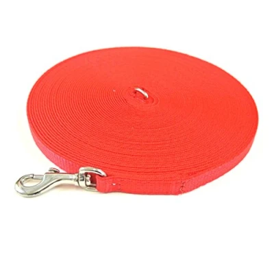 Image of Puppy Training Lead Small Dog Recall Obedience Leash 30ft (9m) in 13mm Strong Webbing (Red)