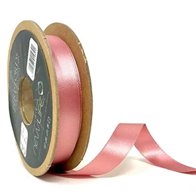 Image of Berisfords BF_1001 15 60 15mm Dusky Pink NewLife Satin Ribbon 100% Recycled 20m Reel