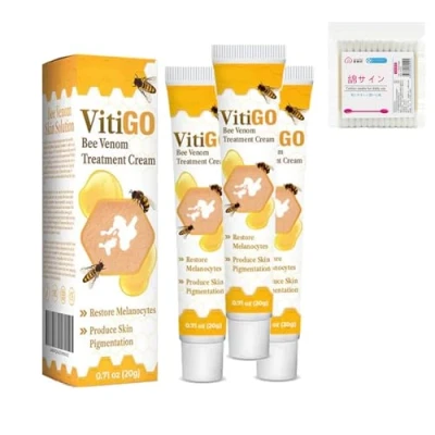 Image of Fivfivgo Beevenom Vitiligo Treatment Cream, Bee Venom for Vitiligo,Bee Cream All Skin Types (3PCS)