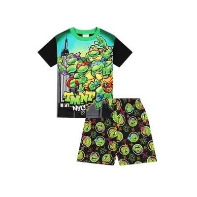 Image of TEENAGE MUTANT NINJA Turtles Boys Girls Short Pyjama Set Kids PJ&#039;s (3 4 Years) Green