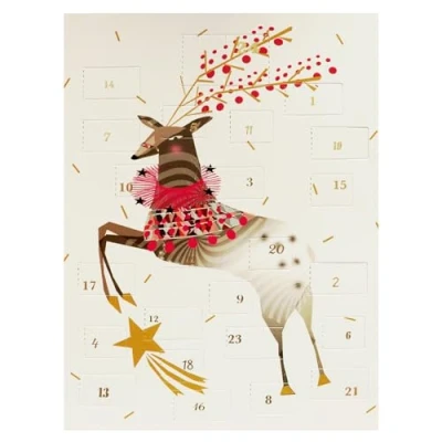 Image of Christmas Card Advent Calendar with Red Envelope (Prancer)