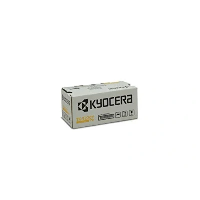 Image of Kyocera TK 5220Y Toner Yellow, Original Premium Cartridge 1T02R9ANL1. Compatible ECOSYS Printers M5521cdn/cdw, P5021cdn/cdw