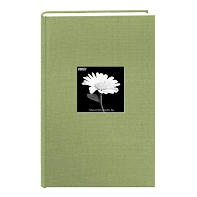 Image of Fabric Frame Cover Photo Album 300 Pockets Hold 4x6 Photos, Sage Green