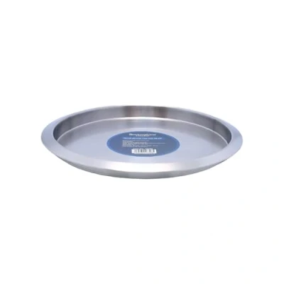 Image of Buckingham Stainless Steel round serving/bar tray Bar 35 cm (Matt Border)