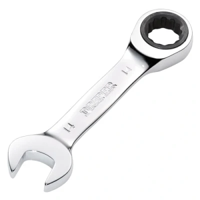 Image of Draper HI TORQ Metric Stubby Ratchet Combination Spanner, 14mm