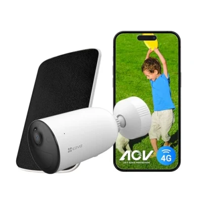 Image of EZVIZ Battery Camera Wireless 4G Outdoor Color Night Vision, Solar Panel Compatible, CCTV 2K, PIR, AI Human Detection, AOV, Two Way Audio, Siren, IP65, Alexa Google Control (CB3 KIT)