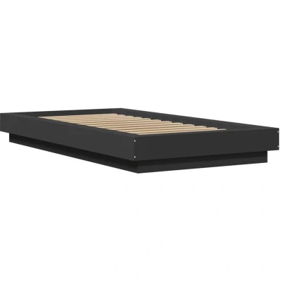 Image of vidaXL Bed Frame without Mattress Black 90x200 cm