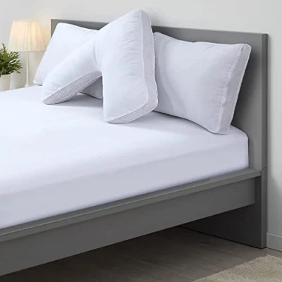 Image of YORKSHIRE HOMEWARE Hypoallergenic Breathable Bolster Long Pillows for Reading Sleeping Maternity Pregnancy Full Body Support with Air Mesh Sides Prevent Overheating (Air V Pillow)