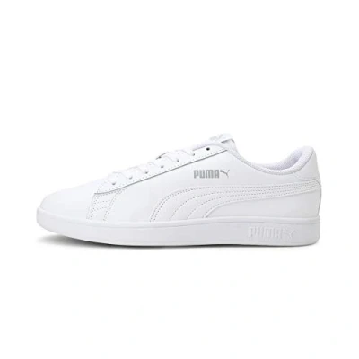 Image of PUMA Unisex Smash V2 L Low top Sneakers, White White, 10.5 UK