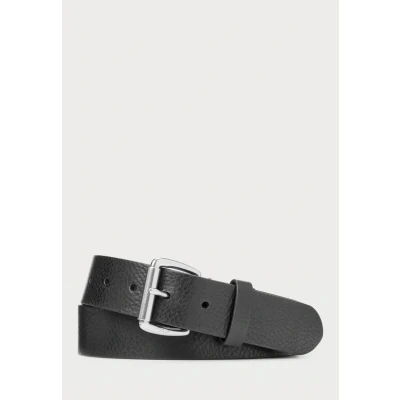 Image of Polo Ralph Lauren Casual Tumbled Belt, Men&#039;s, Size: 34, Black