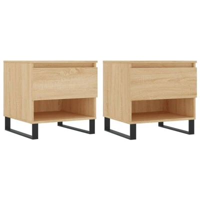 Image of vidaXL Coffee Tables 2 pcs Sonoma Oak 50x46x50 cm Engineered Wood
